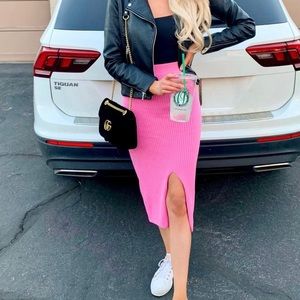 Free People midi skyline knitted skirt